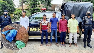 ব্রাহ্মণবাড়িয়ায় চার মাদক ব্যবসায়ী আটক