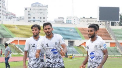 মোহামেডানের গোল উদযাপন