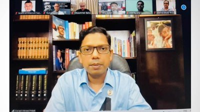 বক্তব্য রাখছেন আইসিটি প্রতিমন্ত্রী জুনাইদ আহমেদ পলক