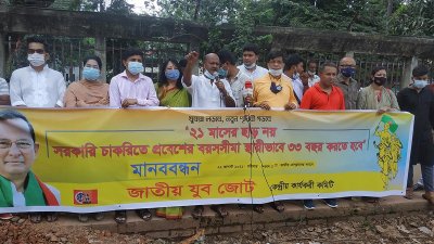 জাতীয় যুব জোটের মানববন্ধন