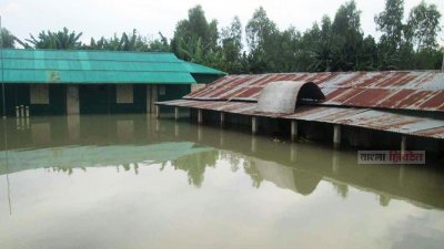 বন্যায় পানিবন্দি সারিয়াকান্দির উচ্চ শিক্ষা প্রতিষ্ঠান