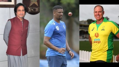 পাকিস্তানের  কোচিং স্টাফে ফিল্যান্ডার (মাঝে) ও হেইডেনের যোগ হওয়ার ঘোষণা রমিজ রাজার
