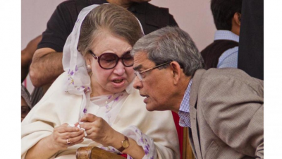 খালেদা জিয়া ও মির্জা ফখরুল ইসলাম আলমগীর