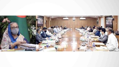 মন্ত্রিসভার বৈঠকে সভাপতিত্ব করেন প্রধানমন্ত্রী শেখ হাসিনা, ছবি: পিআইডি
