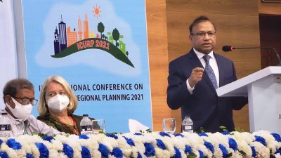 অনুষ্ঠানে প্রধান অতিথির বক্তব্য রাখছেন এলজিআরডিমন্ত্রী মো. তাজুল ইসলাম