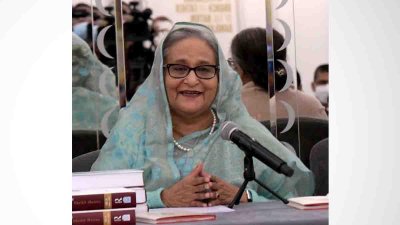 বক্তব্য রাখছেন প্রধানমন্ত্রী শেখ হাসিনা ,ছবি: বাসস