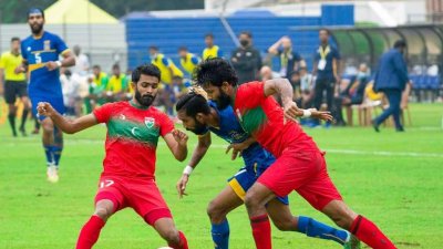 শ্রীলঙ্কা-মালদ্বীপ ম্যাচের একটি মুহূর্ত