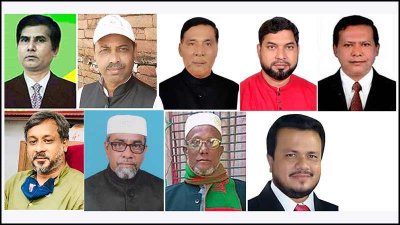 চাঁদপুরের ৯ ইউনিয়নে নৌকার বিজয়ী প্রার্থীরা