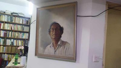হাসান আজিজুল হকের বাসা থেকে তোলা ছবি