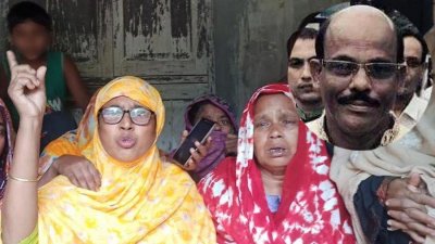 বাঁয়ে শেফালী খাতুন, ইনসেটে আব্দুল লতিফ মিয়া
