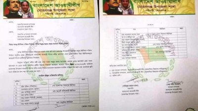 উপজেলা আওয়ামী লীগের পক্ষ থেকে দেওয়া বহিষ্কারপত্র