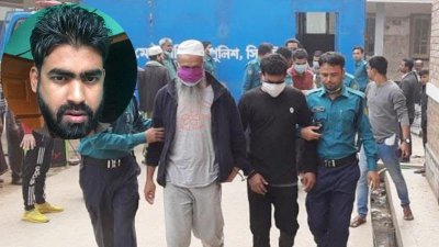 মামলায় ছয় আসাকে বুধবার আদালতে হাজির করে পুলিশ, ইনসেটে রায়হান আহমদ