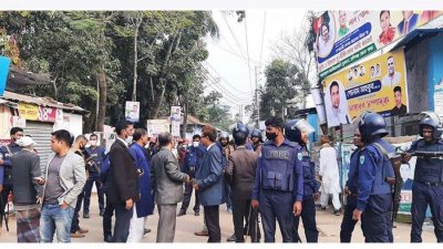 হবিগঞ্জে পুলিশ ও বিএনপি নেতাকর্মীদের সংঘর্ষ