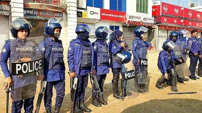 ব্রাহ্মণবাড়িয়া শহরের ৪০টি পয়েন্টে পাঁচ শতাধিক পুলিশ মোতায়েন