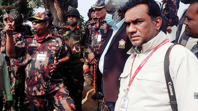 শীতকালীন মহড়া পরিদর্শনে বিজিবি মহাপরিচালক