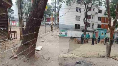 তেঁতুলতলা মাঠে তারকাঁটার বেড়া, ভেতরে হবে থানা ভবন