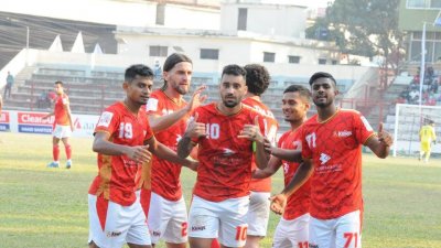 বসুন্ধরা কিংসের গোল উদযাপন