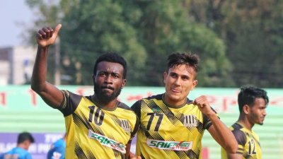 সাইফ স্পোর্টিংয়ের গোল উদযাপন