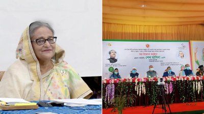 অনুষ্ঠানে প্রধানমন্ত্রী শেখ হাসিনা (ছবি: পিআইডি)