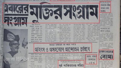 পশ্চিম পাকিস্তানকে বুড়ো আঙুল দেখিয়েছিল পরদিনের পত্রিকা