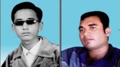 বাম দিক থেকে ইউনুস হোসাইন মানিক ও ইব্রাহিম মোস্তফা আবু কাইয়ুম