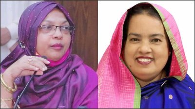 কানিজ আইরিন জাহান ও সংসদ সদস্য নাদিরা ইয়াসমিন জলি (ডানে)