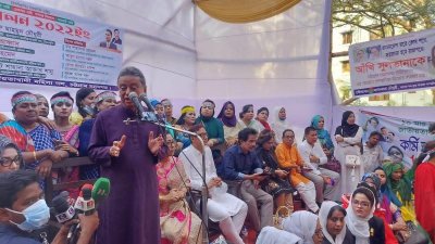 চট্টগ্রামে মহিলা দলের বক্তব্য দেন আমির খসরু মাহমুদ চৌধুরী