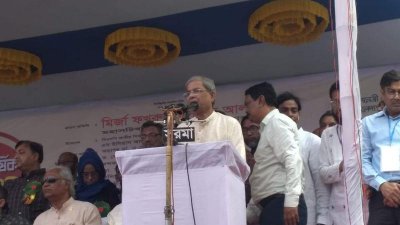 সিলেটে বিএনপির কাউন্সিলে মির্জা ফখরুল ইসলাম আলমগীর