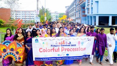 সিলেট কৃষি বিশ্ববিদ্যালয়ে (সিকৃবি) মাৎস্য বিজ্ঞান অনুষদীয় ছাত্র সমিতির আয়োজনে শুরু হয়েছে ‘ফিশারিজ কার্নিভাল’