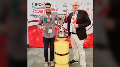 ফিফকোর প্রথম বাংলাদেশি সহ-সভাপতি ইমরানুর (বামে)