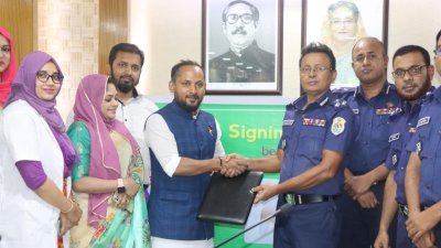 ট্যুরিস্ট পুলিশ ও ফরাজী হাসপাতালের মধ্যে সমঝোতা স্মারক স্বাক্ষর