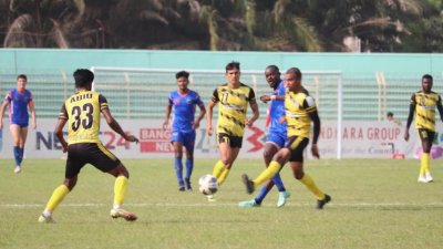 সাইফ স্পোর্টিং-পুলিশ এফসি ম্যাচের একটি মুহূর্ত