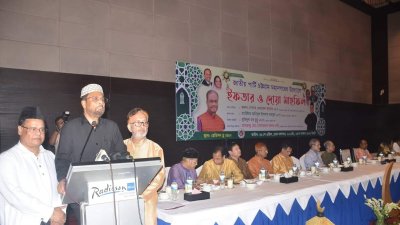 বক্তব্য দিচ্ছেন বিরোধীদলীয় উপনেতা জিএম কাদের