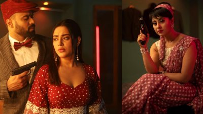রাজ ও তমা, ডানে বুবলী