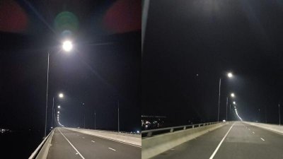 পদ্মা সেতুর ল্যাম্পপোস্টের বাতিতে আলো