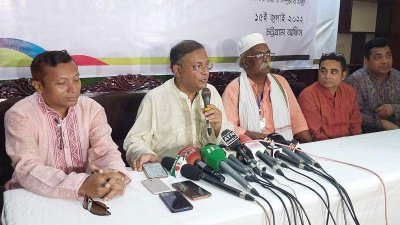 এটিএন বাংলার প্রতিষ্ঠাবার্ষিকীর অনুষ্ঠানে বক্তব্য দেন তথ্যমন্ত্রী