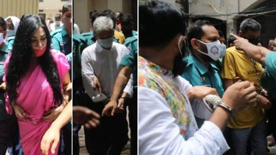 আদালতে আসামিরা (ছবি: বাংলা ট্রিবিউন)