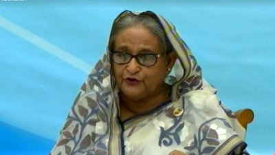 গণভবন থেকে অনুষ্ঠানে যুক্ত প্রধানমন্ত্রী শেখ হাসিনা