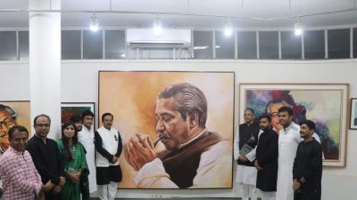 চারুকলা অনুষদে শুরু হয়েছে বঙ্গবন্ধু শিল্পকর্ম প্রদর্শনী