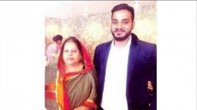 মা জেসমিন আক্তারের সঙ্গে মাইনুল ইসলাম