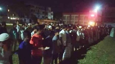 নারায়ণগঞ্জে বিএনপি-পুলিশ সংঘর্ষে নিহত শাওন প্রধানের জানাজা শেষে দাফন সম্পন্ন হয়েছে