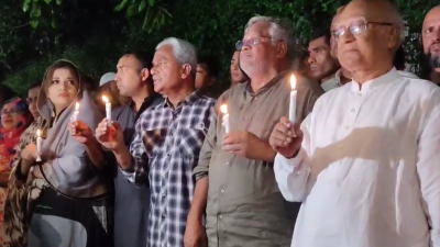 বনানীতে বিএনপির মোমবাতি প্রজ্বালন, আওয়ামী লীগের মিছিল