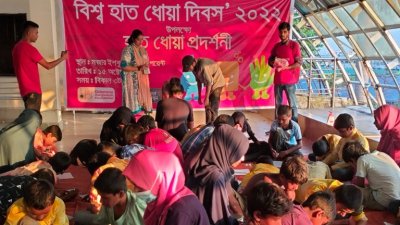 হাত ধোয়া শেখাতে মজার ইশকুলের উদ্যোগ
