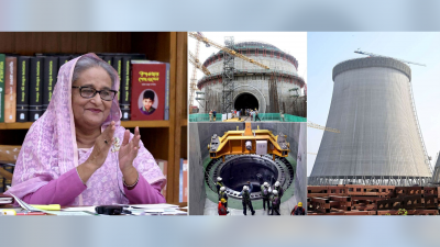 রূপপুর পারমাণবিক বিদ্যুৎকেন্দ্রের দ্বিতীয় ইউনিটের চুল্লি স্থাপনকাজের উদ্বোধন করেন প্রধানমন্ত্রী শেখ হাসিনা