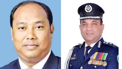হত্যাকাণ্ডের শিকার নুরুল আলম নুরু ও রংপুর মেট্রোপলিটন পুলিশ কমিশনার নূরে আলম মিনা