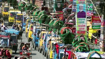 রংপুরে আওয়ামী লীগের ট্রাক মিছিল