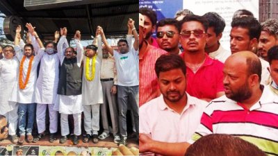 বগুড়ায় পাল্টাপাল্টি সমাবেশ