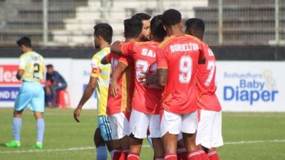 বসুন্ধরার বড় জয়ে দুই ব্রাজিলিয়ানের ৯ গোল