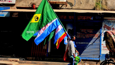 পতাকা বিক্রির হিড়িক (ফটো স্টোরি)