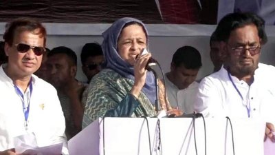সিলেটে বিএনপির বিভাগীয় গণসমাবেশে বক্তব্য দেন তাহসিনা রুশদীর লুনা